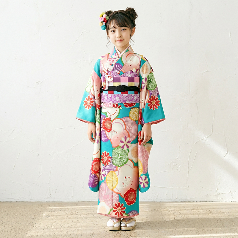 七五三着物7歳女の子画像