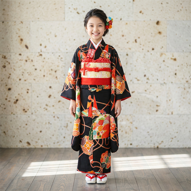 七五三着物7歳女の子画像