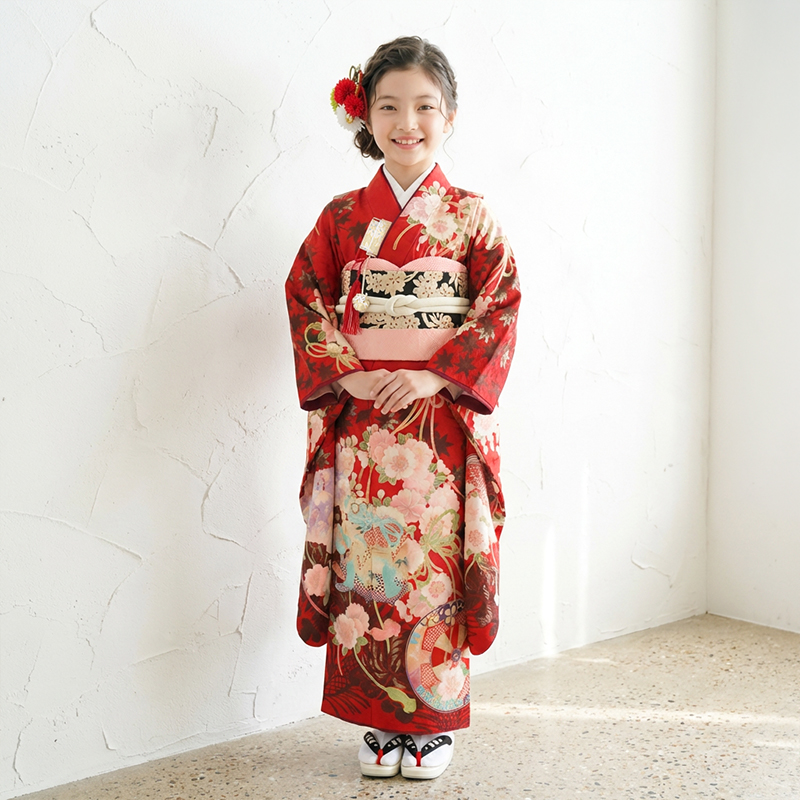 七五三着物7歳女の子画像