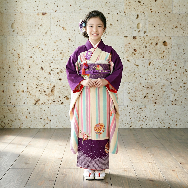 七五三着物7歳女の子画像