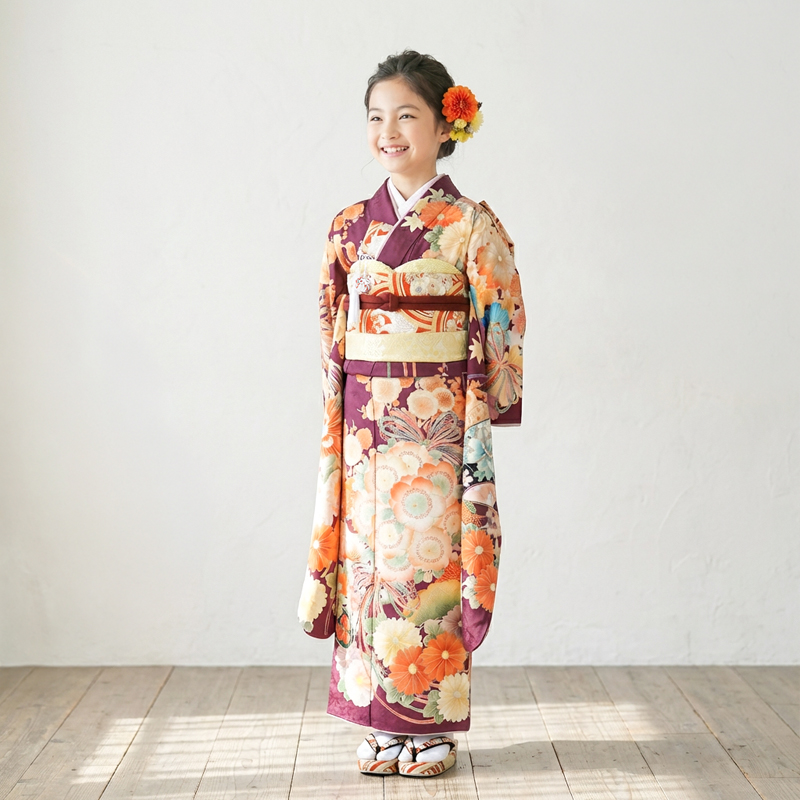 七五三着物7歳女の子画像