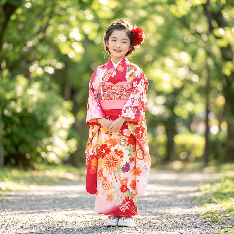 七五三着物7歳女の子画像