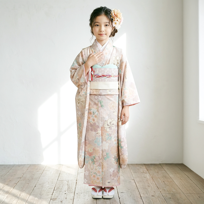 七五三着物7歳女の子画像