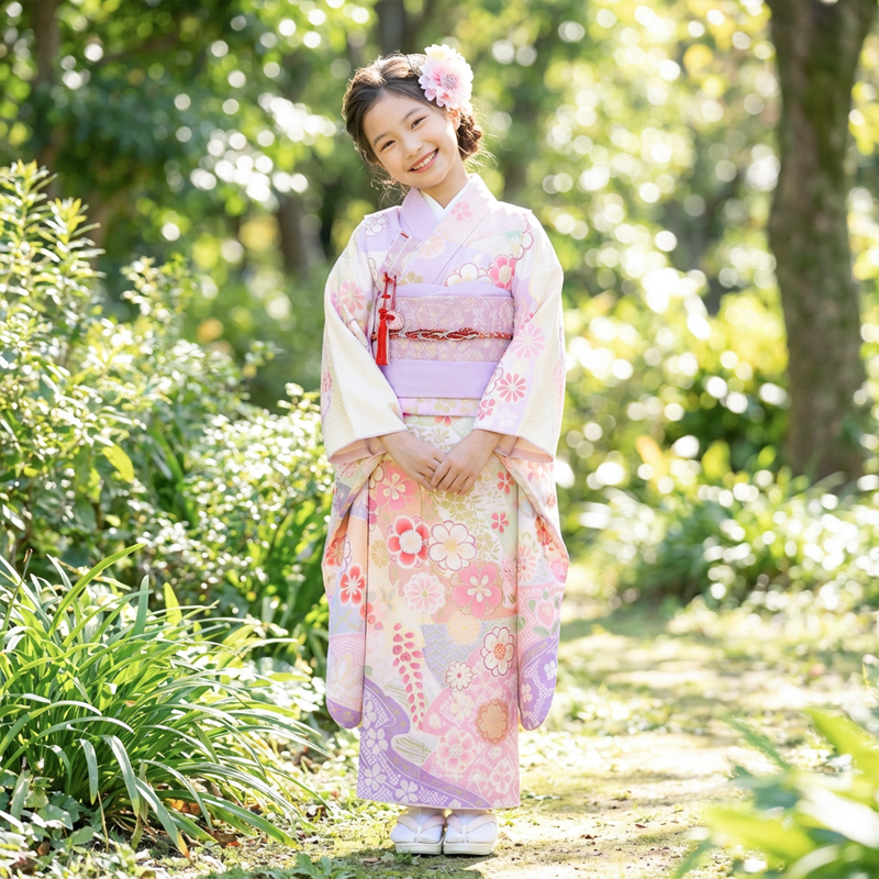 七五三着物7歳女の子画像