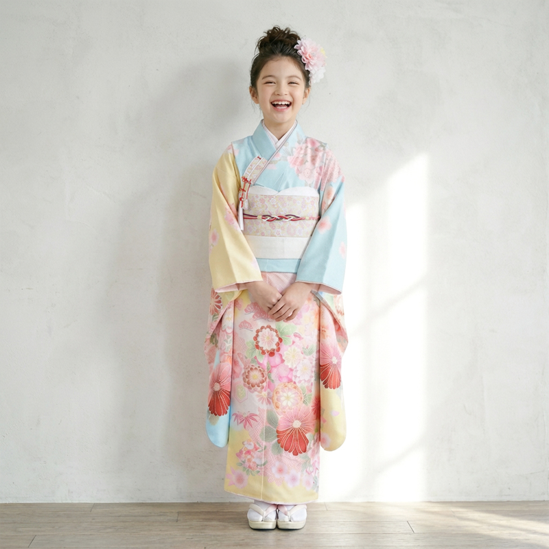 七五三着物7歳女の子画像