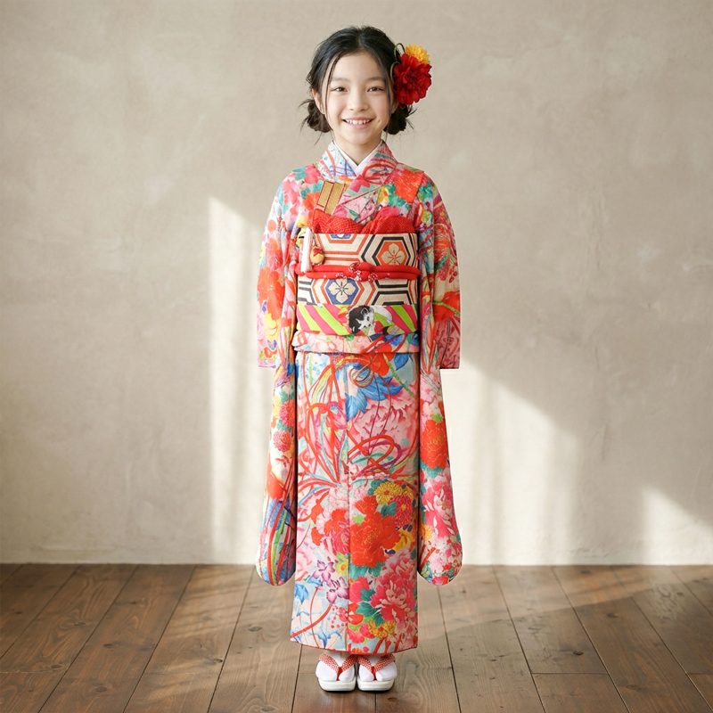 七五三着物7歳女の子画像