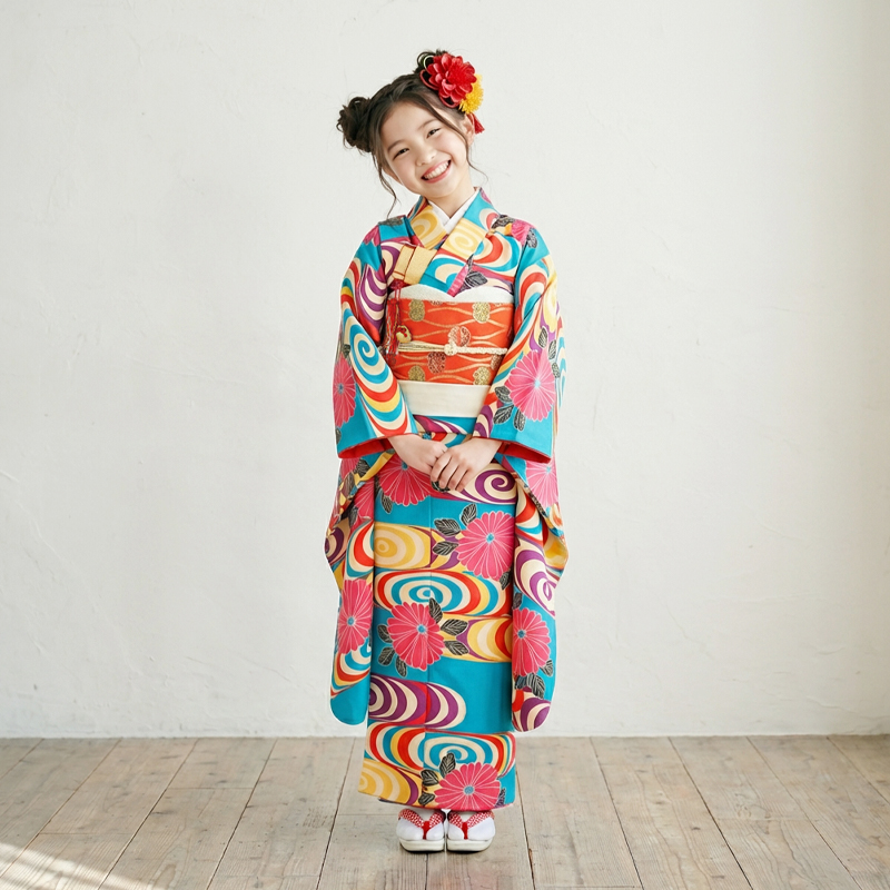 七五三着物7歳女の子画像