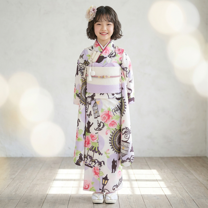 七五三着物7歳女の子画像