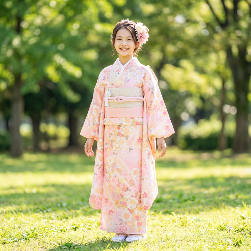七五三着物7歳女の子画像