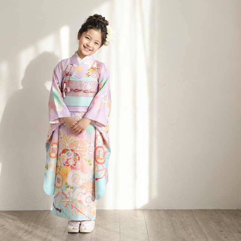 七五三着物7歳女の子画像