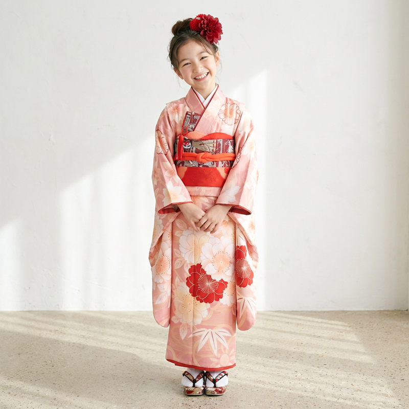 七五三着物7歳女の子画像
