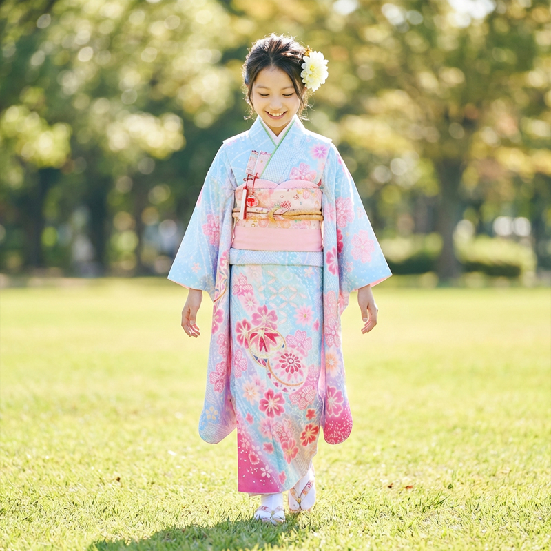 七五三着物7歳女の子画像